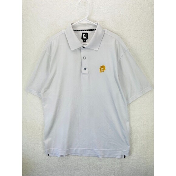 FootJoy Golf Polo Shirt Men’s Size XL White Performance Short Sleeve Logo - Picture 1 of 8